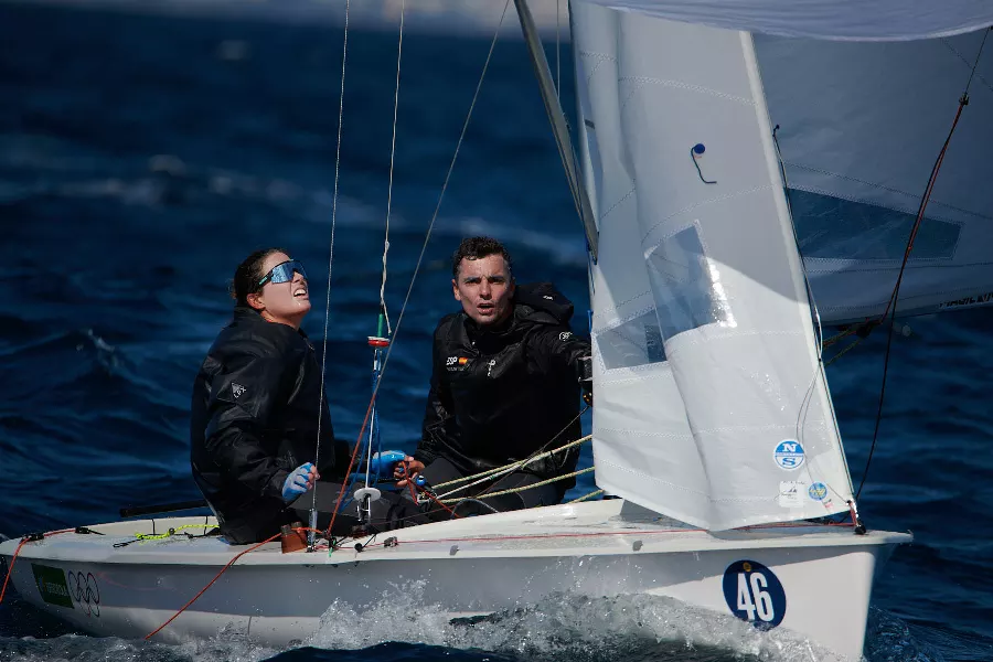 Sailors Jordi Xammar and Nora Brugman in mixed 470 | PHOTO: © VILLEGAS PHOTO