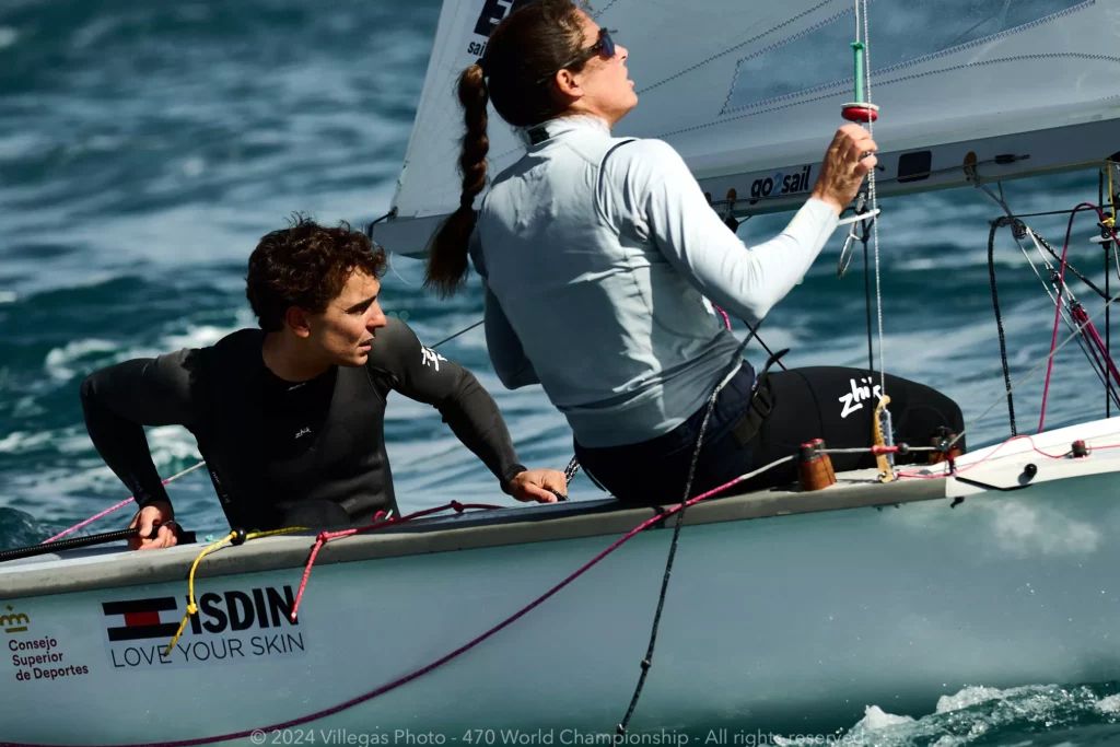 Los campeones Jordi Xammar y Nora Brugman en plena regata
