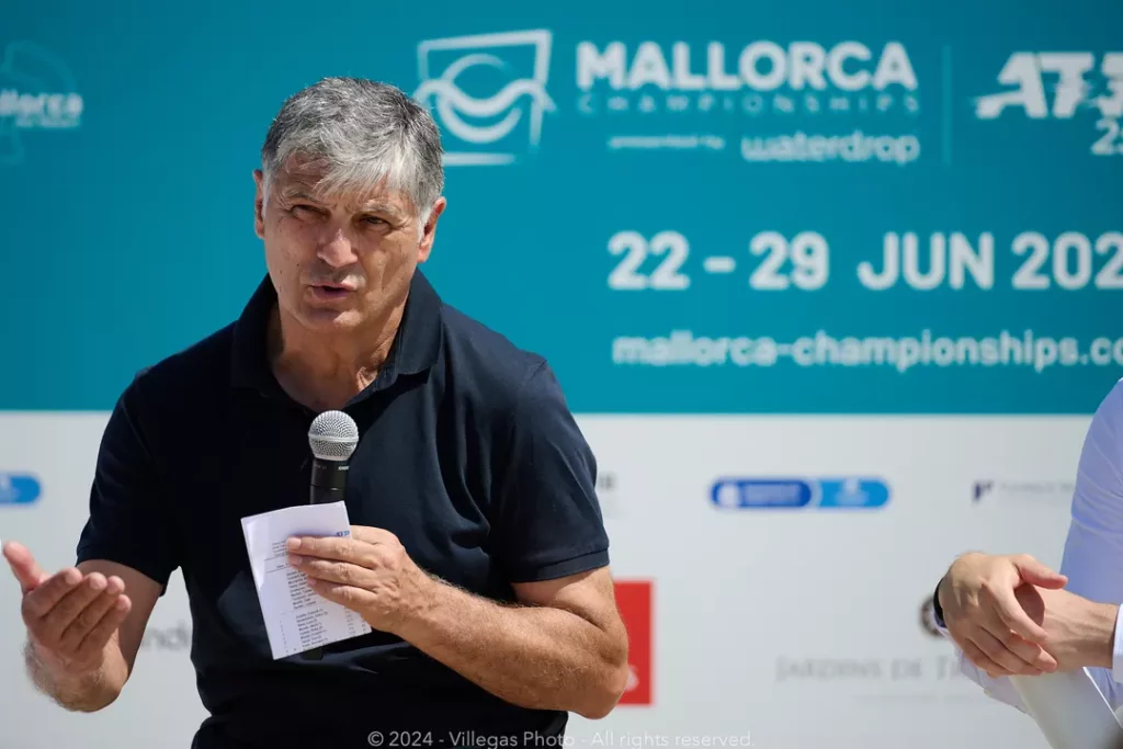 Toni Nadal during his speech at the press conference, where the list of players was presented.